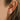 Dainty Baguette Stud and Chain Earrings
